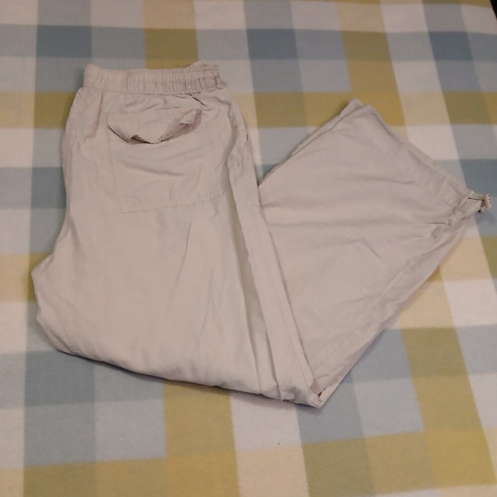 Aeropostale Baggy Parachute Pants Tan Women's M Drawstring